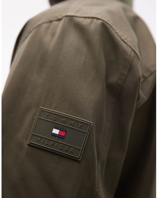 Tommy Hilfiger – hemdjacke in Green für Herren