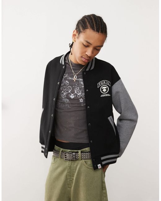 Aape By A Bathing Ape Aape by a bathing ape – college-jacke in Black für Herren