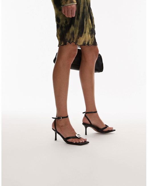 TOPSHOP Black – gilly – zehenstegsandale