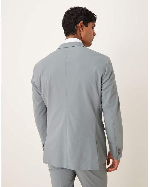 Mango Gray Slim Fit Blazer Co-ord for men