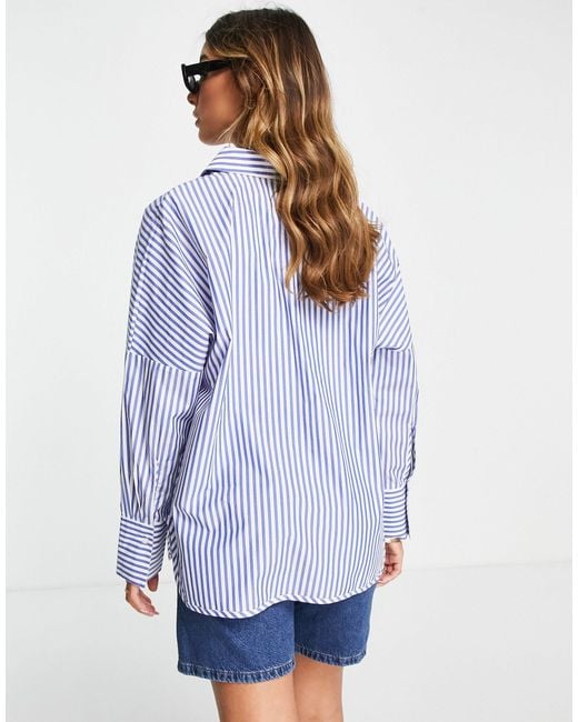 Camisa claro extragrande a rayas Mango de color | Lyst