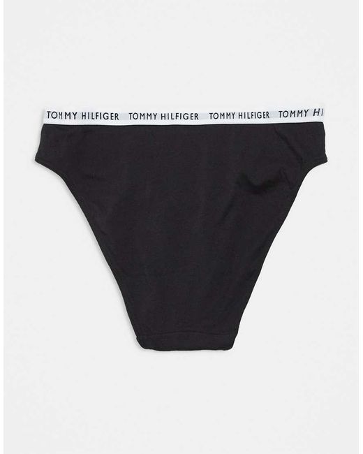 Pack De 3 Braguitas Negras De Corte Bikini De -Negro Tommy Hilfiger de color Black
