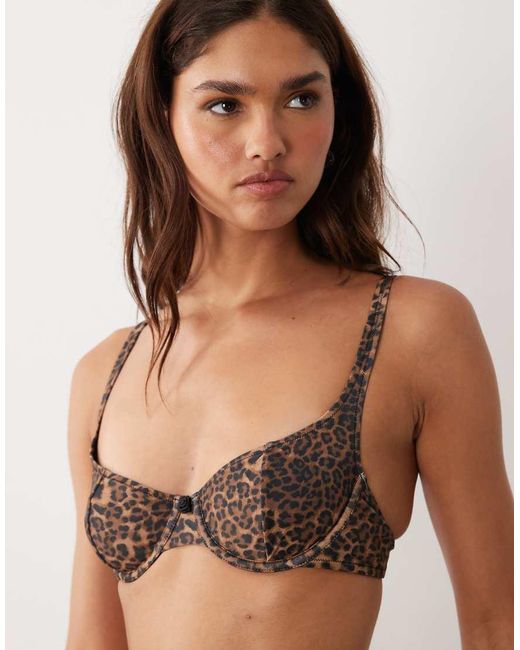 ASOS Brown Kitty Underwire Bikini Top