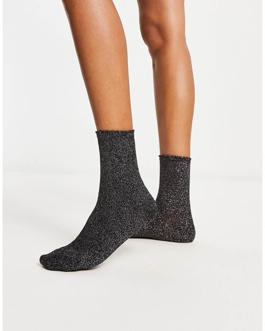 Pieces White Glitter Socks