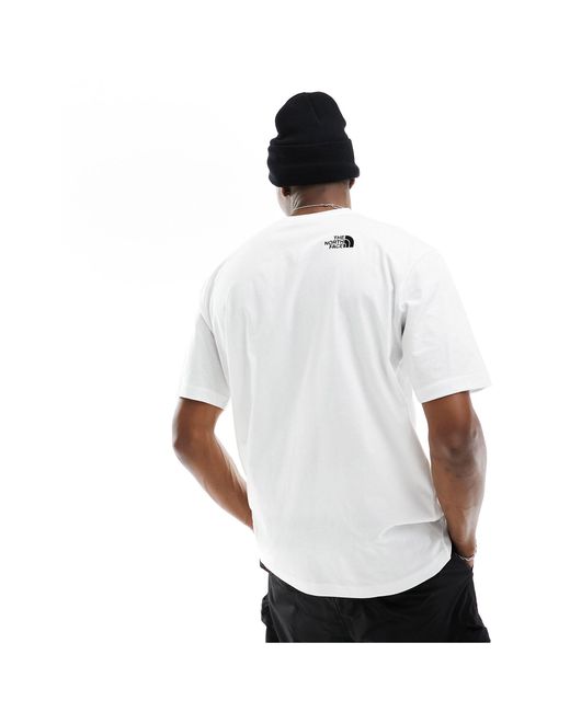 Camiseta blanca extragrande con logo simple dome The North Face de hombre de color White