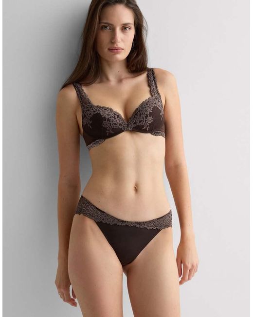 Intimissimi Brown Pretty Flowers Gioia Super Push-Up Bra