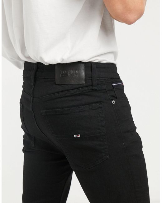 Tommy Hilfiger Denim Austin Slim Taper Jeans in Black for Men | Lyst UK