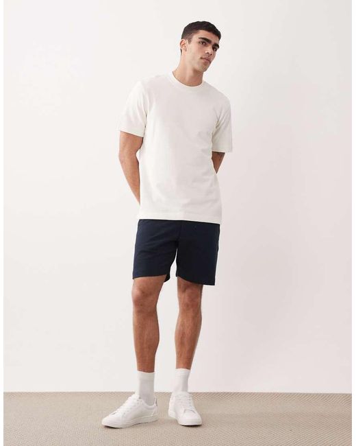 Mango White 100% Cotton Relaxed Fit T-shirt for men