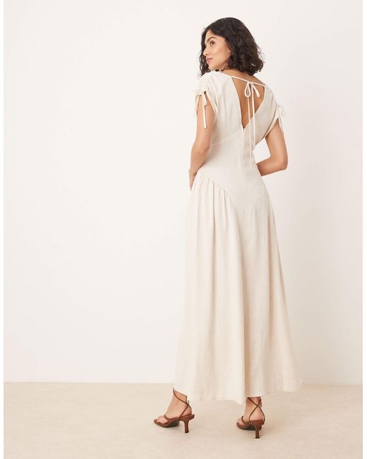 ASOS Natural – leinen-midikleid