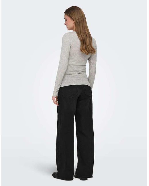 ONLY Black Wide-Fit Jeans