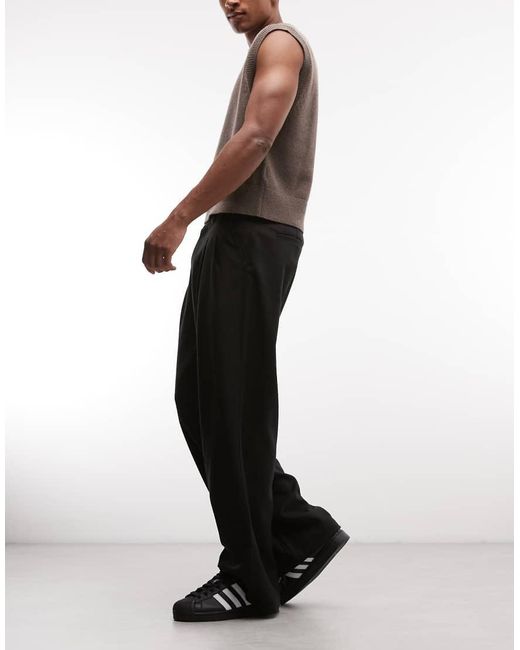 Prohibited Black Double-pleated Pants for men
