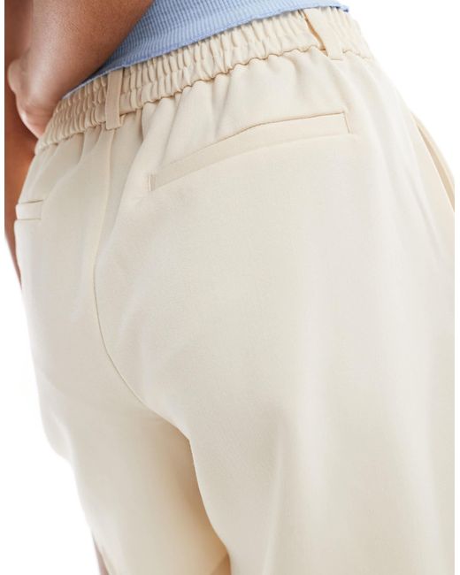 Object White Tailored Elasticated Back Shorts