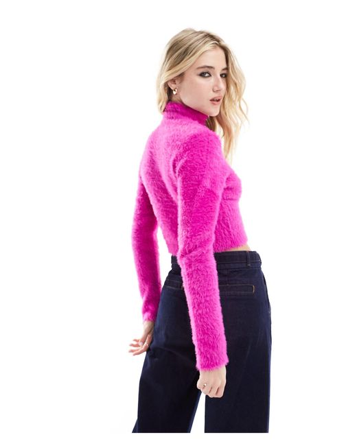 Pimkie Pink – hochgeschlossener, flauschiger pullover