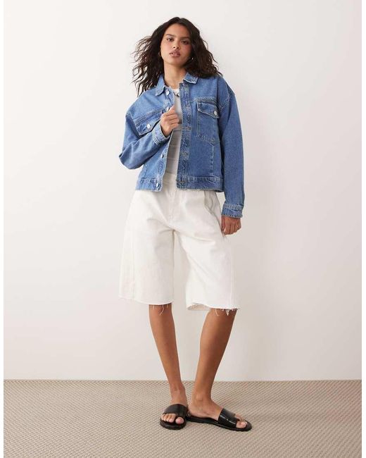 Pieces Blue Denim Jacket