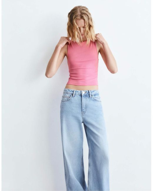 Pull&Bear Blue – basic-tanktop