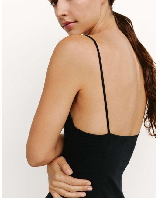 Pull&Bear Black Short Corsetry-inspired Strappy Dress