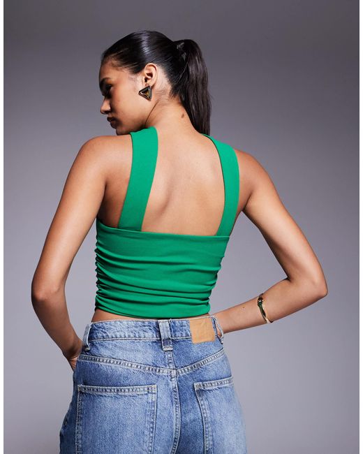 Top bandeau avec foulard à l'encolure ASOS en coloris Green