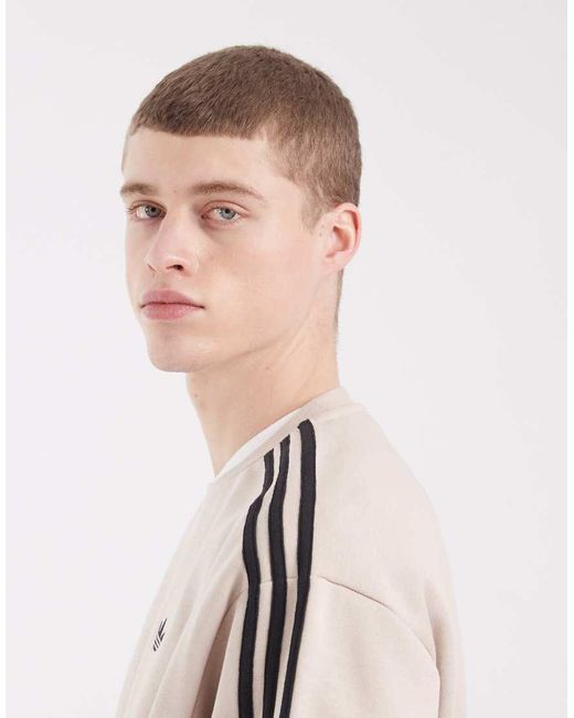Adidas Originals Natural Three Stripe Sweatshirt