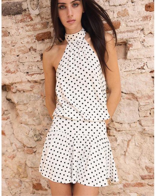 Stradivarius Brown Halter Dress