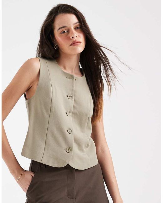 Pieces Multicolor Tailored Waistcoat