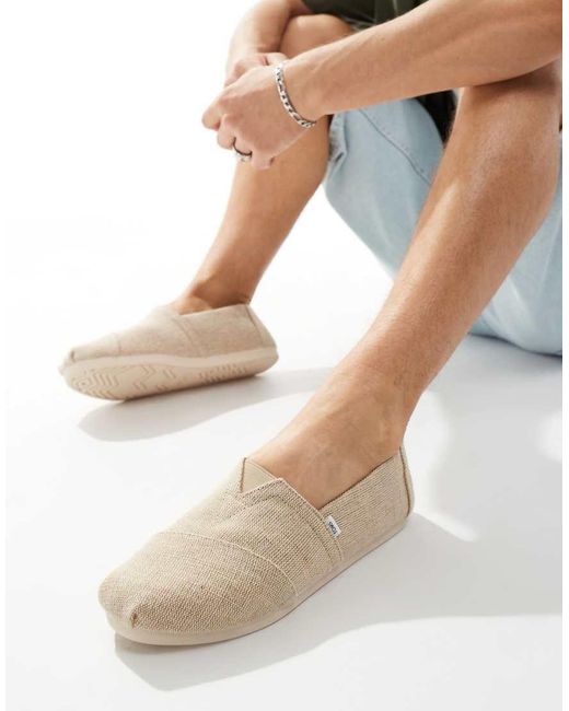 TOMS White Alpargata Slip On Shoe for men