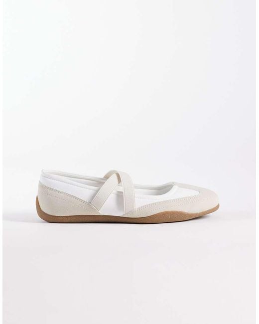 New Look White Sports Ballerina