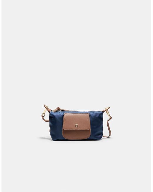 Stradivarius Blue Contrast Mini Bag