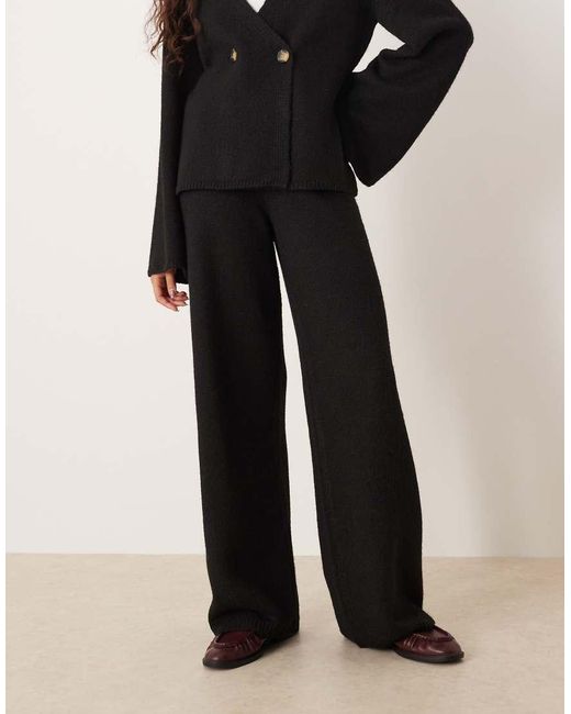 Y.A.S Black Wide Leg Knitted Trousers Co-ord