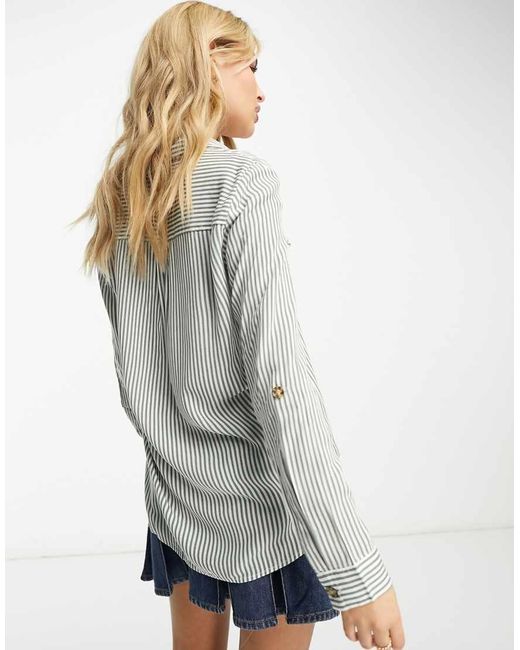 Vero Moda White Pocket Front Shirt