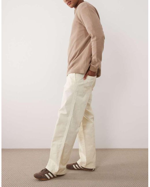 Jack & Jones Natural Alex baggy Workwear Pants for men