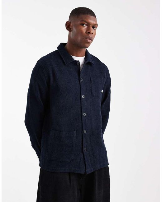 Farah Blue Castlefield Long Sleeve Shirt for men