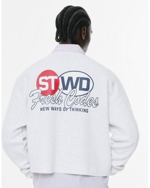Pull&Bear White Stwd Fresh Codes Sweatshirt for men