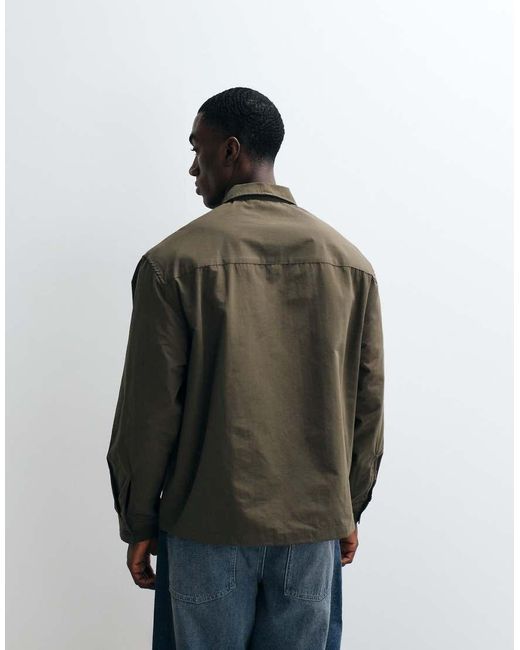 ASOS Green Oversized Polo Shirt With Embroidery for men