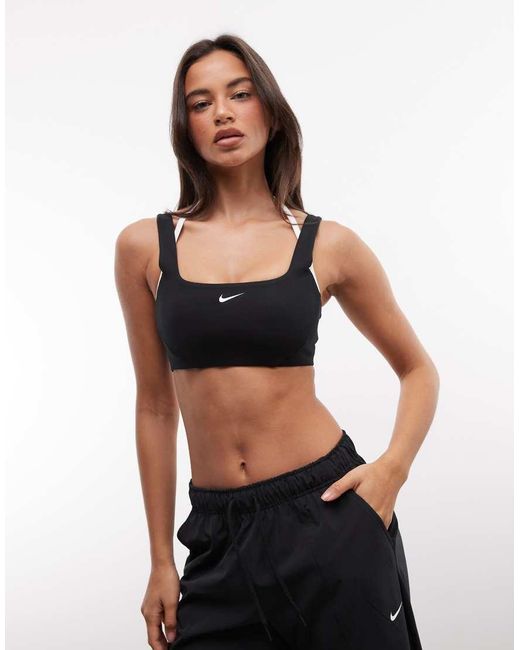 Nike One Dri-Fit Sport Bh Met Dubbele Bandjes in het Black