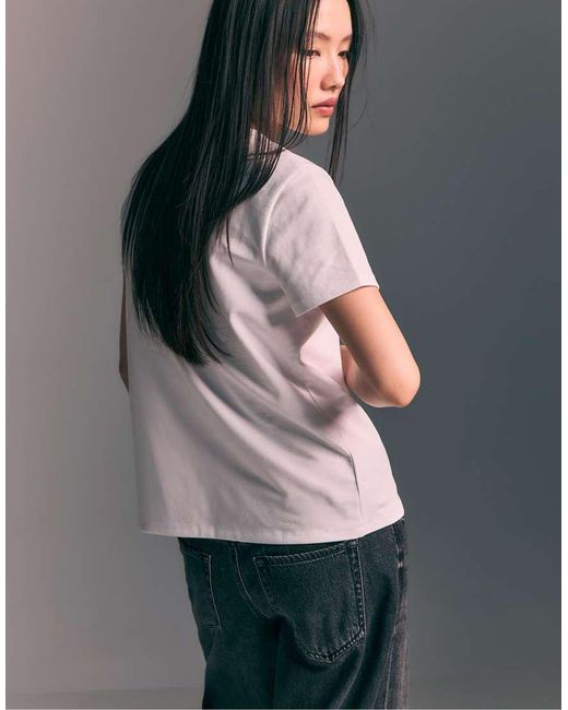 Stradivarius Gray Basic Regular Soft-touch T-shirt