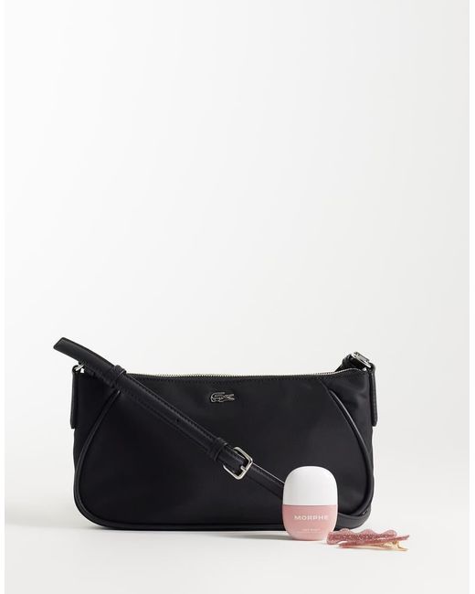 Lacoste Black Adjustable Shoulder Bag