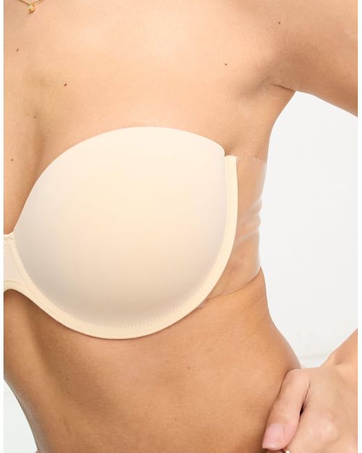 ASOS Natural Moulded Strapless Backless Bra With Stick On Wing