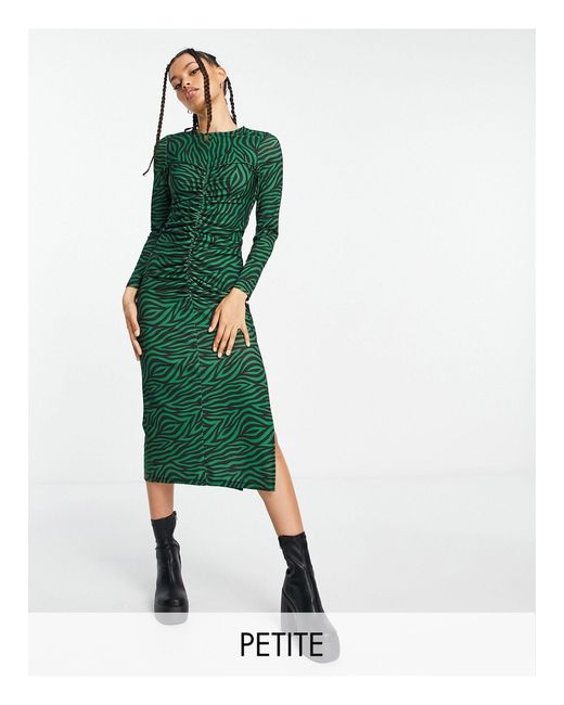 new look green and black dress