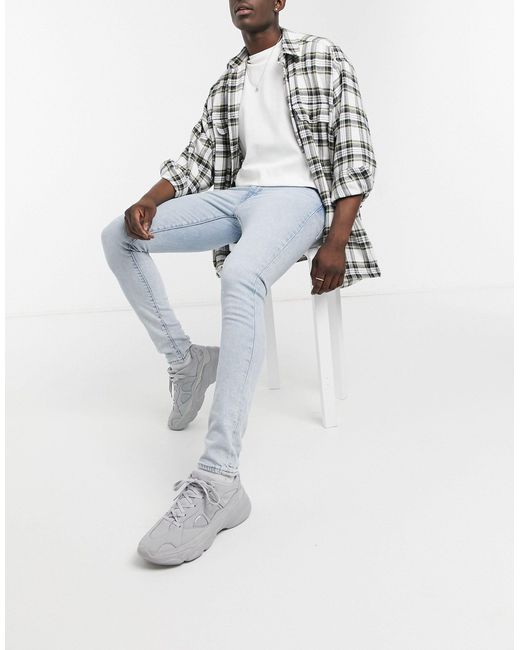 Levi's Youth 519 Super Skinny Fit Hi Ball Distressed Jeans in Blue for Men  - Lyst