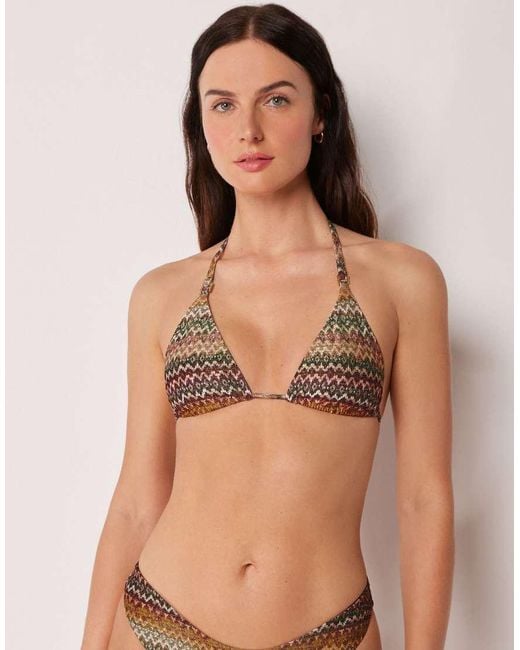 Calzedonia Brown Triangle Bikini Top Elegant