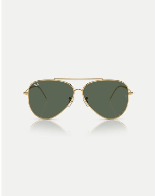 Ray-Ban Green Aviator Pilot Sunglasses With Lens