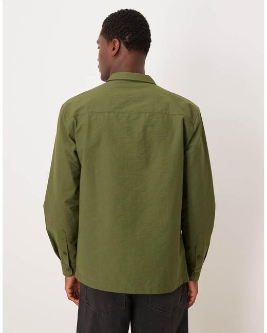 ASOS Overshirt Met Zakdetails En Rits in het Green voor heren
