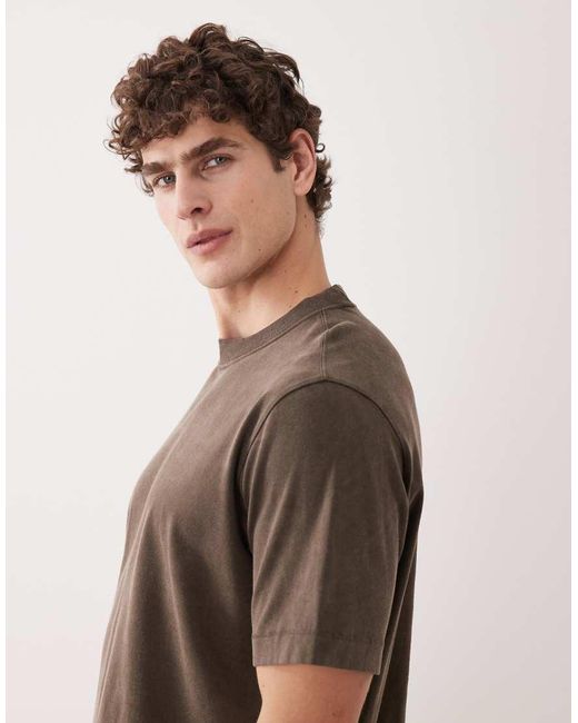 Abercrombie & Fitch Brown Premium Heavyweight T-shirt for men