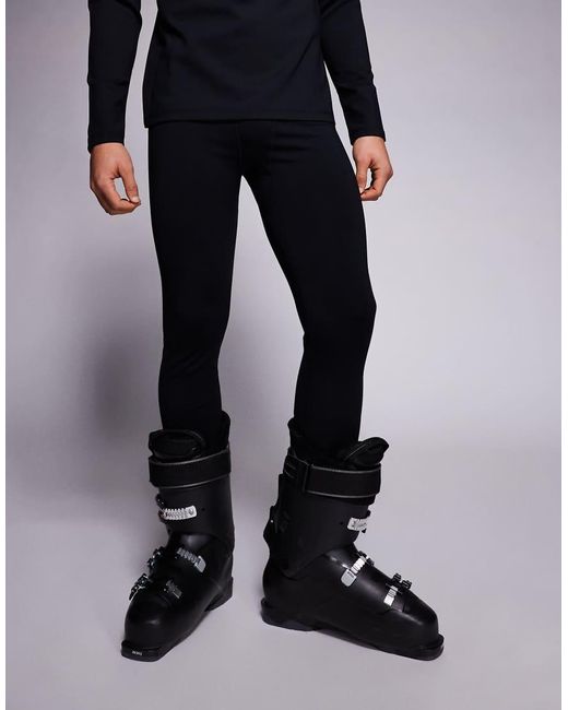 ASOS 4505 Ski & Snow Blue Asos 4505 Ski Thermal Fleece Back Base Layer leggings With Sweat Wicking for men