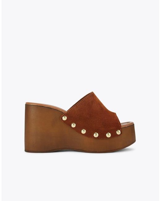 KG by Kurt Geiger Brown Rua Wedge Heeled Sandals
