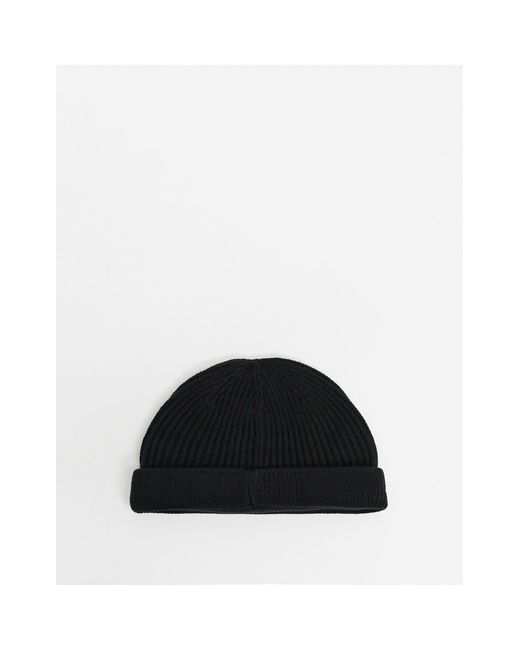 Fisherman Beanie in Black for Men 