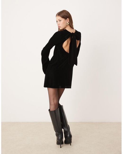 Nobody's Child Black Jolene Velvet Mini Dress