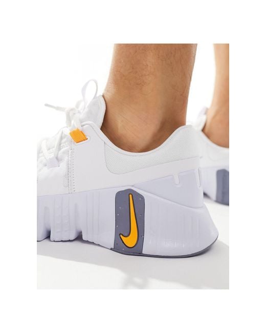 Nike White Free Metcon 5 Sneakers for men