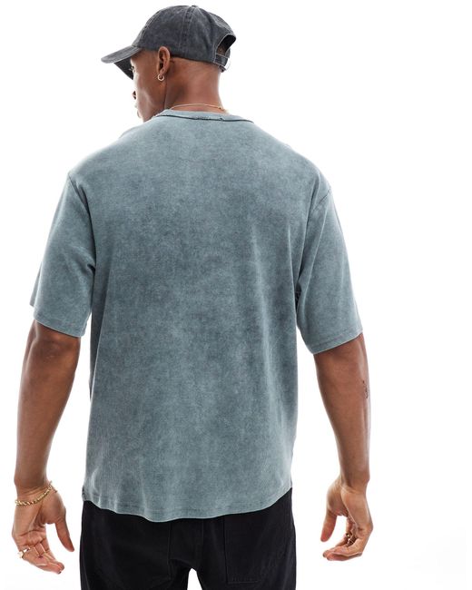 T-shirt avec imprimé « stay authentic » - gris délavé Pull&Bear pour homme en coloris Blue