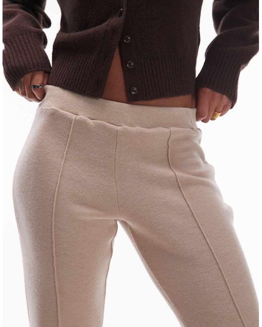 ASOS White Supersoft Seam Detail Kick Flare Trousers